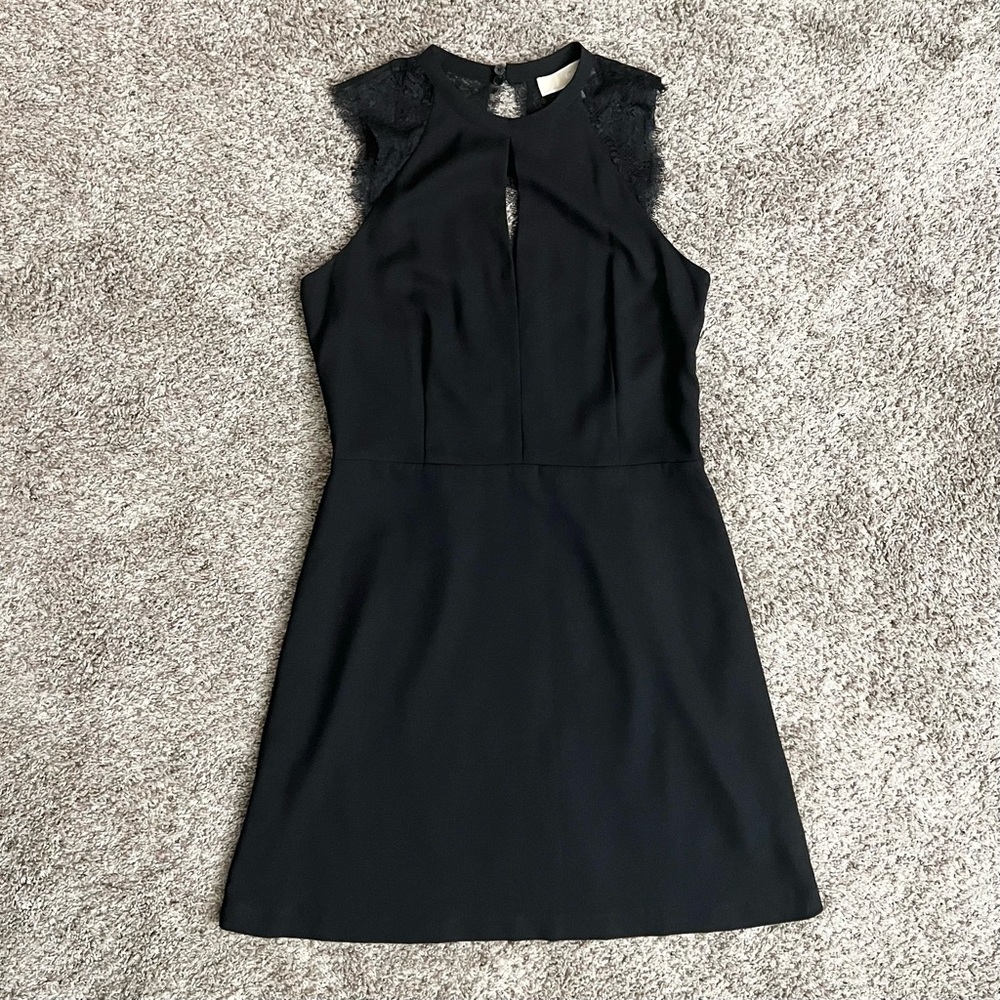 Michael Michael Kors Black Lace Back Sleeveless Dress